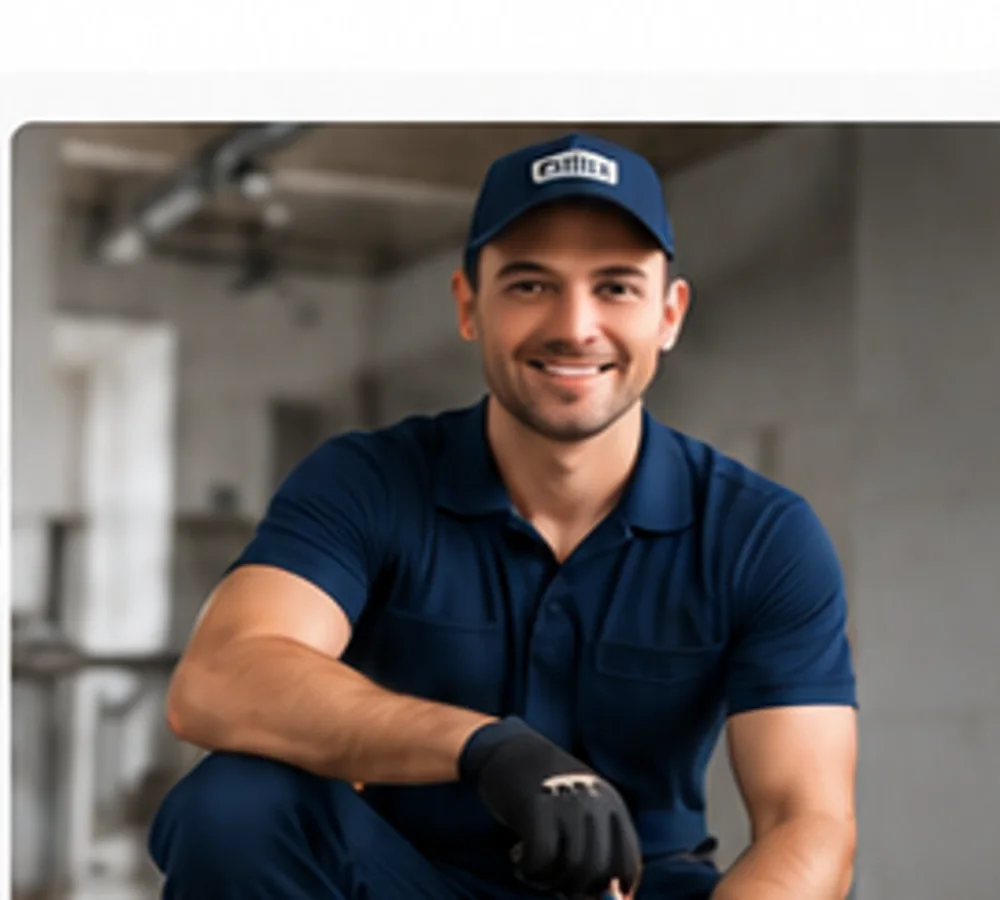 Plumbing professional ready to help with a service request